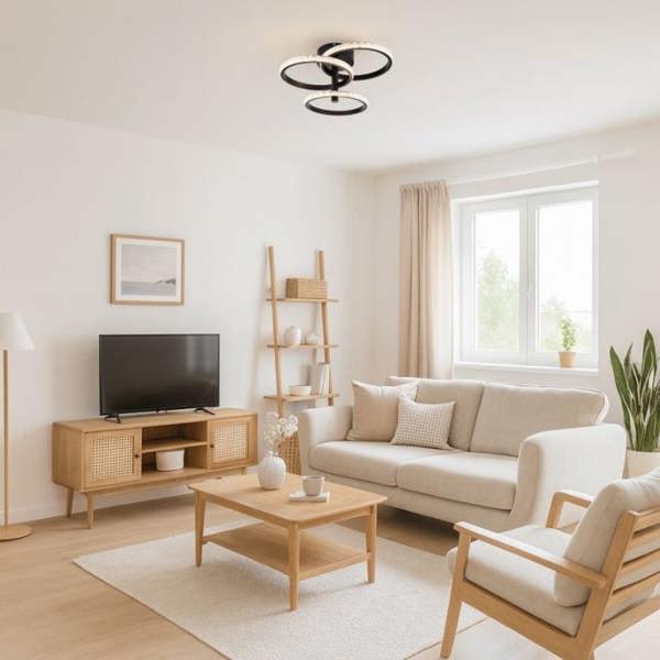 COSYLYTE Cowan 3 Ring Integrated LED Beaded Ceiling Light