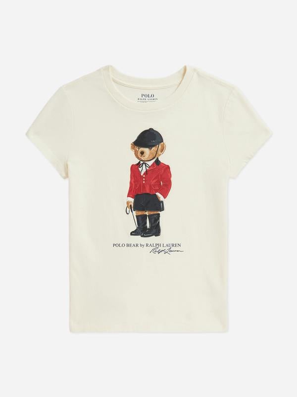 Ralph Lauren Kids Ralph Lauren Girls Polo Bear T-Shirt in Ivory