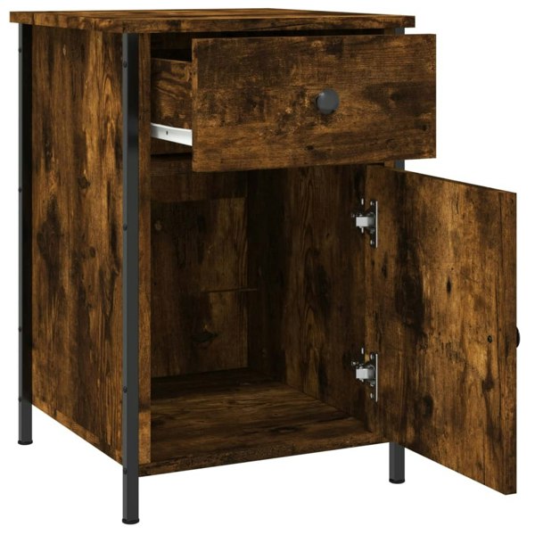 Berkfield Bedside Cabinets 2 pcs Smoked Oak 40x42x60 cm Engineered Wood