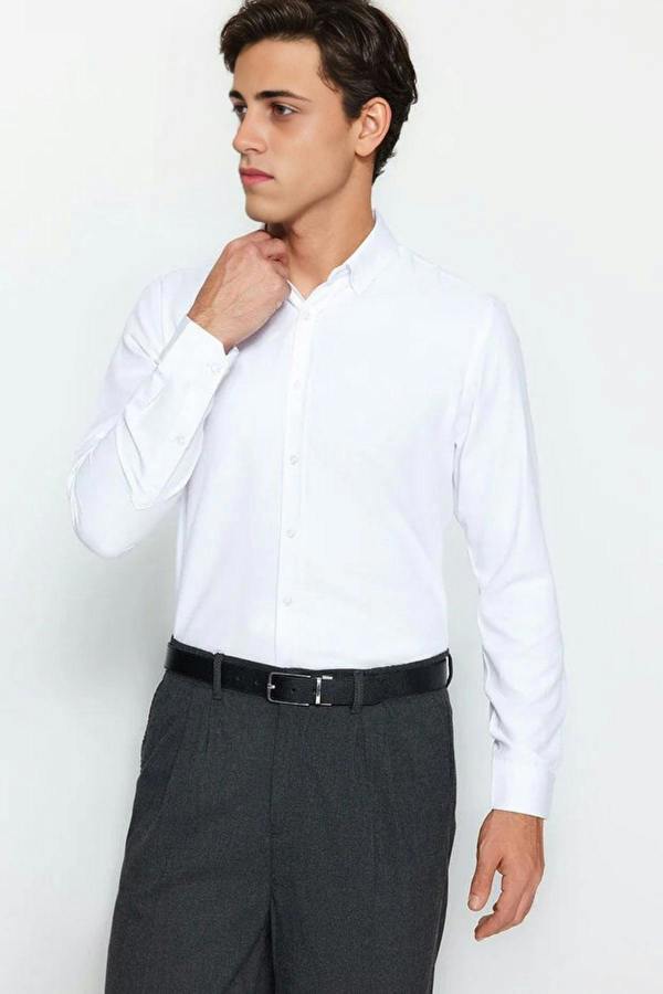 WOVCOR Slim Fit Easy Iron Smart Men’s Shirt
