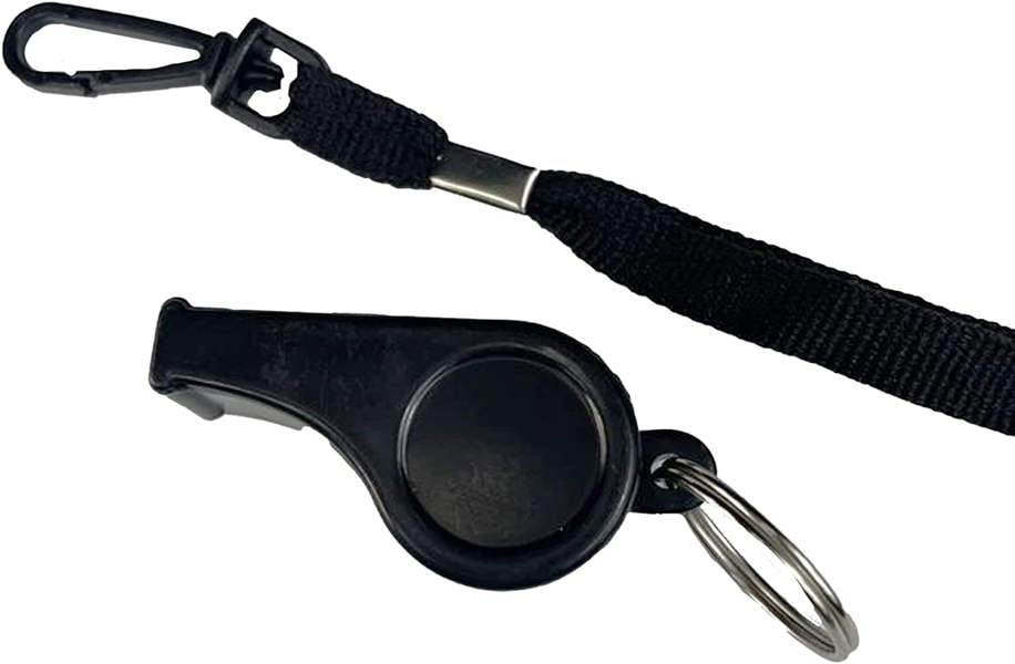 Plastic Sports Whistles with Lanyard – Pack of 2 - Optimum
