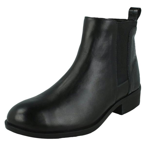 Leather Collection Ladies Leather Collection Zip Up Chelsea Boots F51174