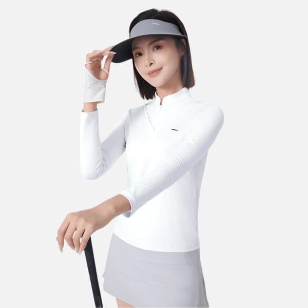 Anniou Women's Ice Silk Sun Protection Golf Top