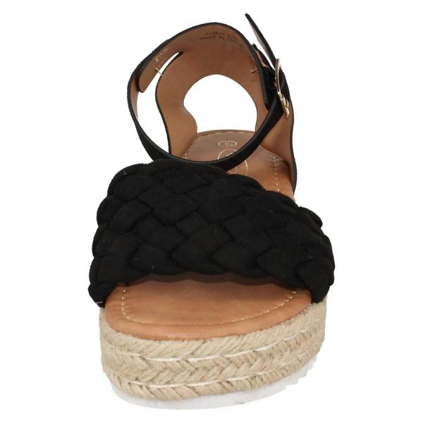 Spot On Ladies Spot On Wedge Flatform Sandals F12021