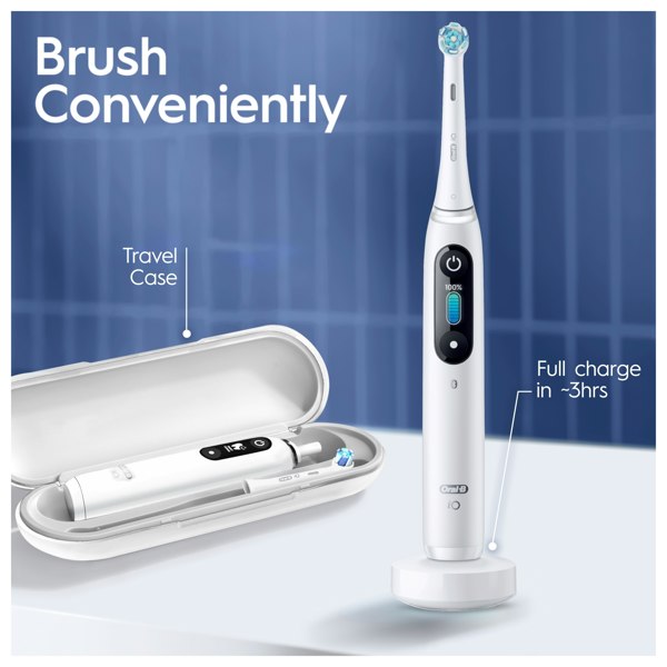 Oral-B iO 8 Black & White Electric Toothbrushes Designed By Braun