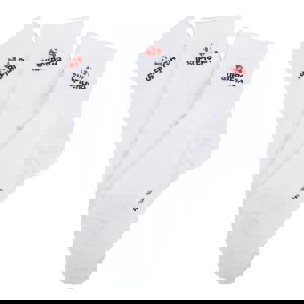 Superga Unisex Adult Logo Ankle Socks (Pack Of 3) - White - 