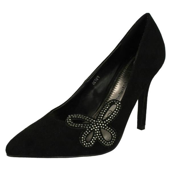 Anne Michelle Ladies Anne Michelle Court Shoes with Diamante Detail