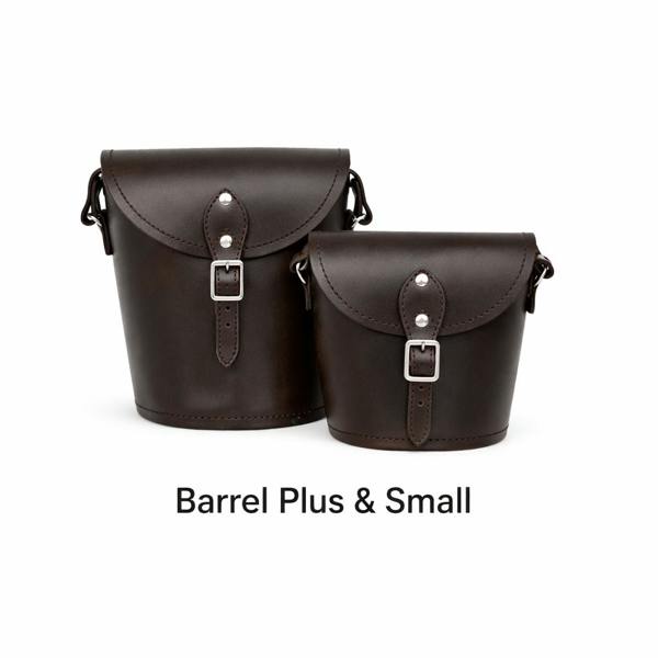 Zatchels Handmade Leather Barrel Bag - Dark Brown