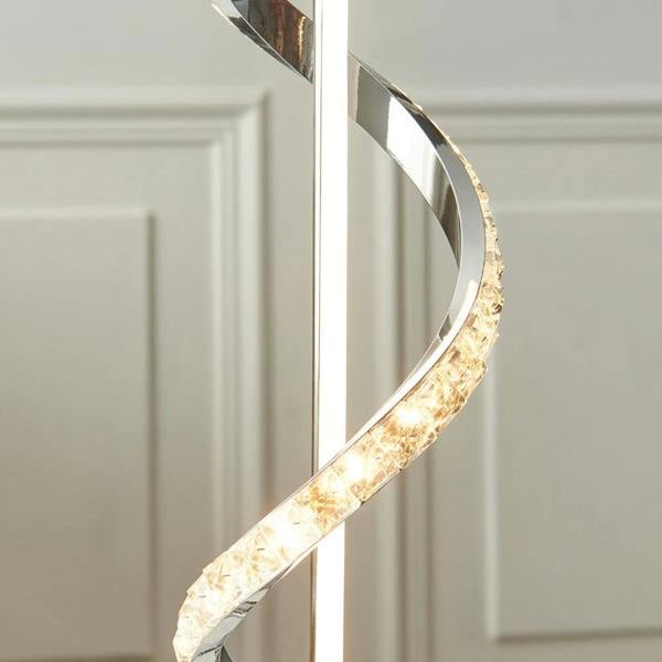 Hyde Chrome And Crystal LED Table Lamp