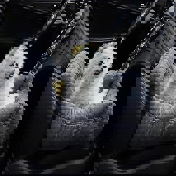 Cozy Dog Car Seat Bed with Storage Pocket and Adjustable Strap Living and Home