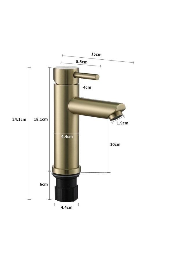 Living and Home Stainless Steel Sink Tap with Single Lever for Washroom and Bathroom