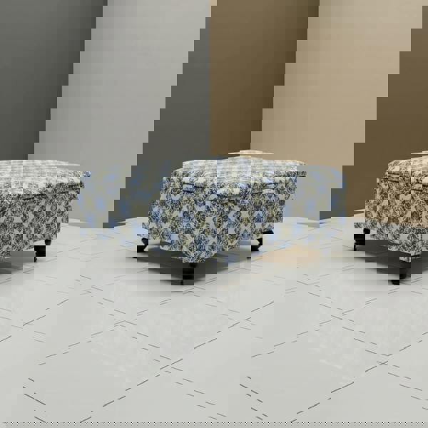 Premium upholstered storage ottoman coffee table modern British style