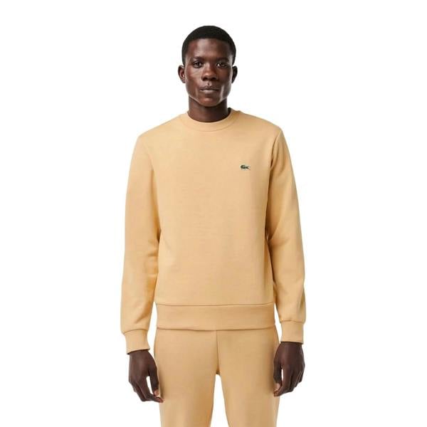 Lacoste Mens Signature Classic Sweatshirt - Natural - 