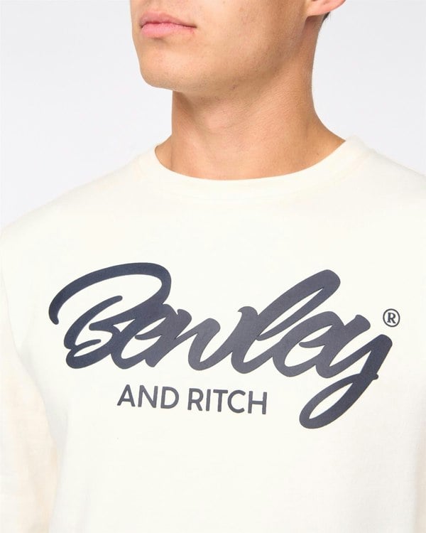 Bewley & Ritch Yardley Crew Sweat Off White