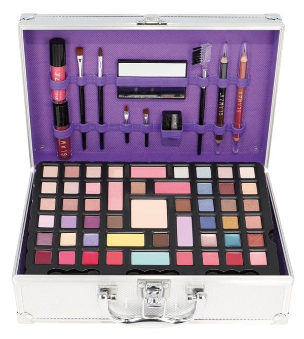 Glamza Flawless Chic 68 Piece Vegan Friendly Makeup Kit Vanity Case