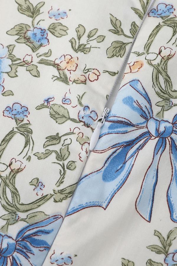 Cinda Floral and Bow Pattern Dress
