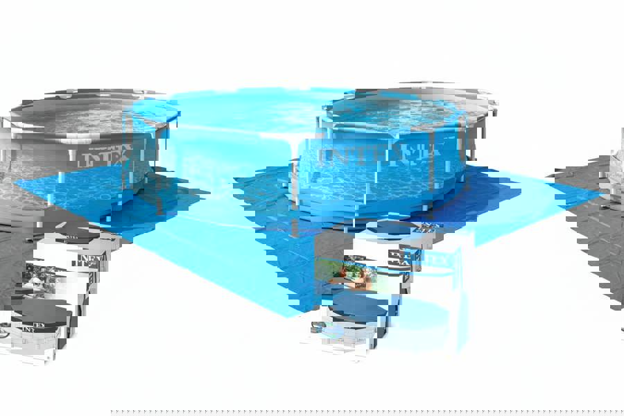 Intex Beachside Frame Pool  305 x 76 cm With Pool Cover and Mat