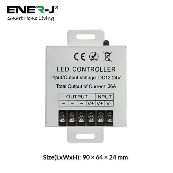 ENER-J 12V/24V Dimmable WiFi Controller for LED Strips, Max 360W