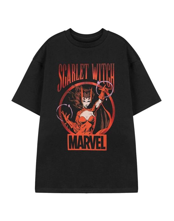 Marvel Womens Black Scarlet Witch Short Sleeved T-Shirt