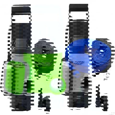 Mylek Pro-Kleen Submersible Water Pump Electric 400W with 5m Layflat Hose for Clean or Dirty Water