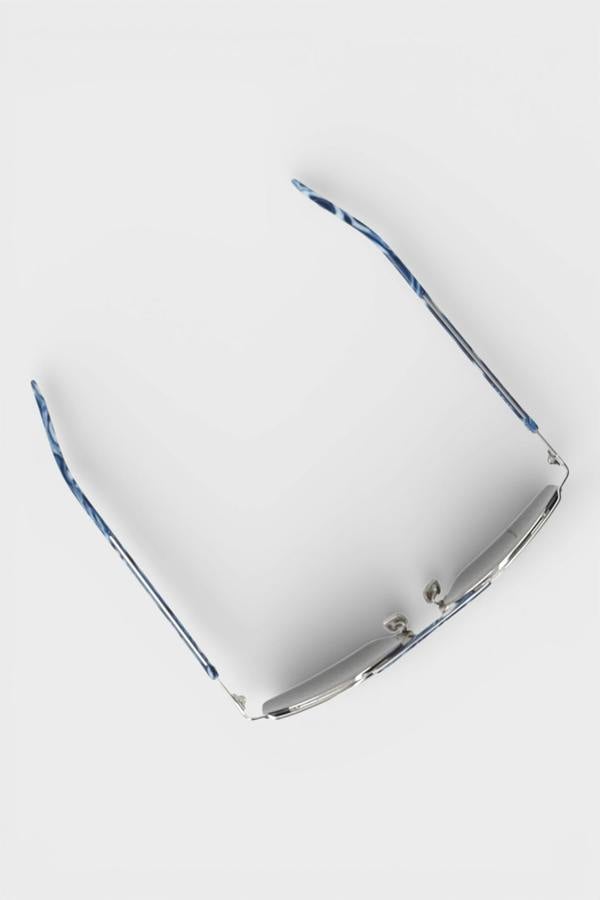 DIOR Mens Psychedelic Square-Frame Sunglasses Silver Grey Lens