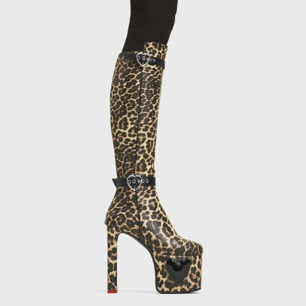 Lamoda Fuzzy Brown Leopard Print Flats with Cushioned Comfort for Everyday