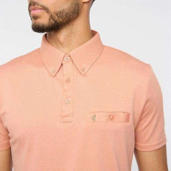 Gabicci V54GX18 Mens Ladro Jersey Polo Shirt Gabicci Vintage - PEACH