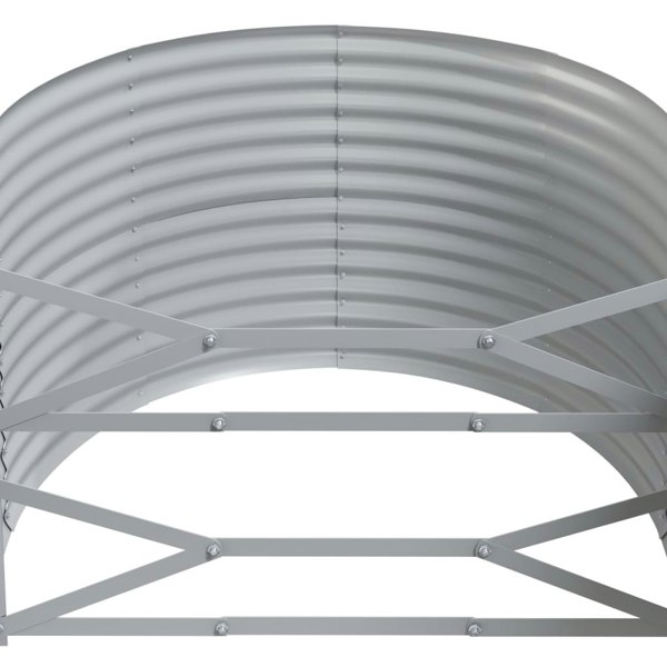 Berkfield Garden Raised Bed Powder-coated Steel 322x100x68 cm Grey