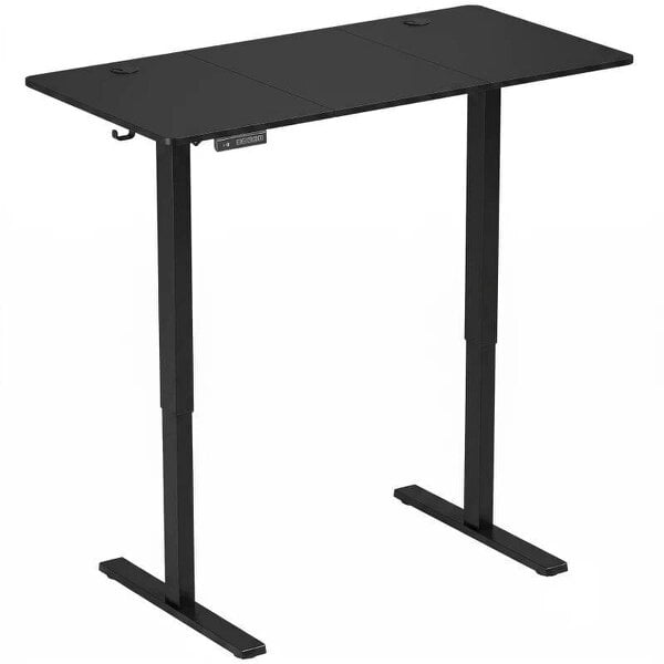 Standing Desk Memory Control Height Adjustable Desk 2 Cable Holes LED Display Sit Stand Desk Black