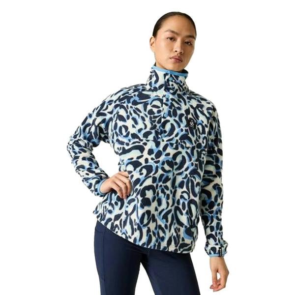 Dare 2B Womens/Ladies Wing It Animal Print Fleece Top - Dusky Blue - 
