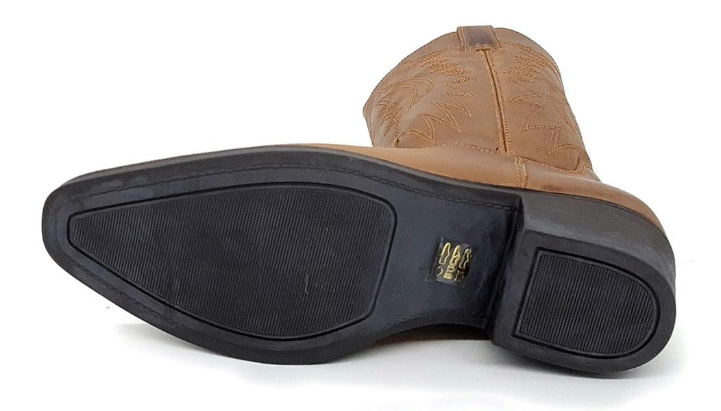 Wrangler Tex Hi Mens Leather Pull on Pointed Cowboy Western Boots