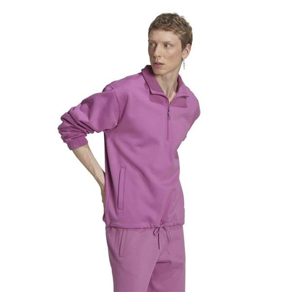 Adidas Mens Adicolor Contempo Half Zip Sweatshirt - Purple - 