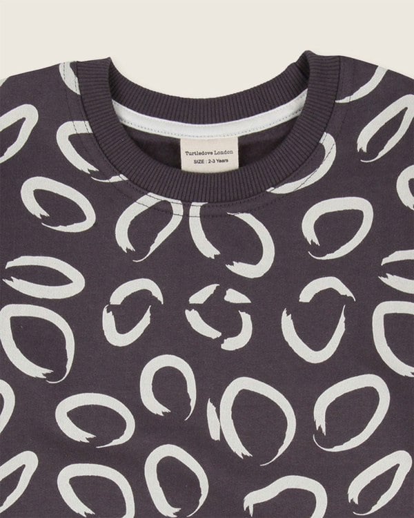 organic cotton Brown Eyespot Print Sweatshirt - image 4