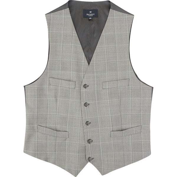 Hackett London Mens Large Multi Check WC in Multi Grey