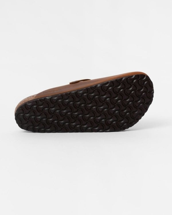 Birkenstock Boston Oiled Nubuck Leather Unisex Clogs - Cognac