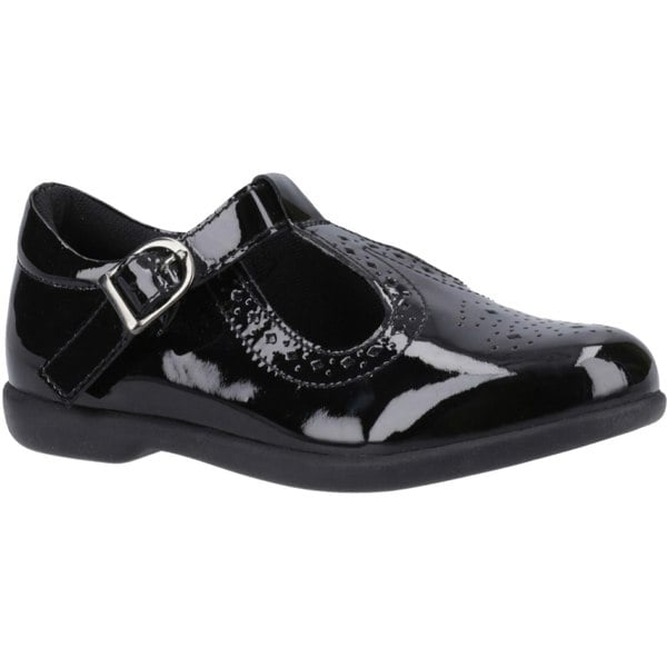 Hush Puppies Britney Patent Junior Leather Girls's Black Shoes