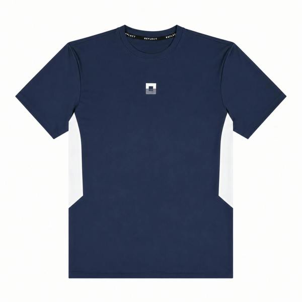 REFLECT Zone Tech T-Shirt Navy Blue/White