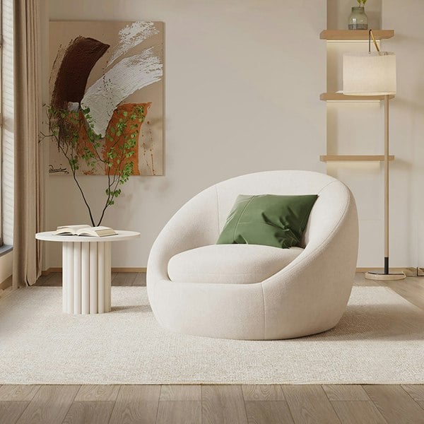 Rit Concept Watanabe Round Lounge Chair, Green Or White