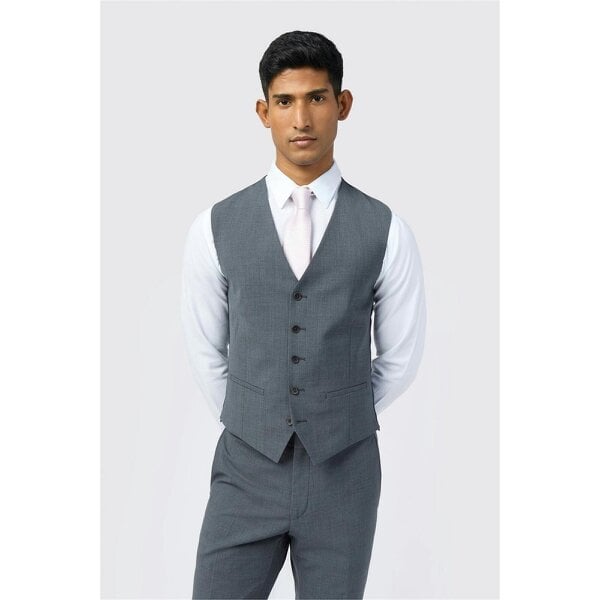 Ted Baker Slim Fit Performance Charcoal Panama Waistcoat