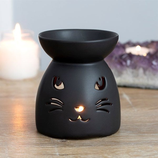 Serano Black Cat Cut Out Oil Burner and Wax Warmer