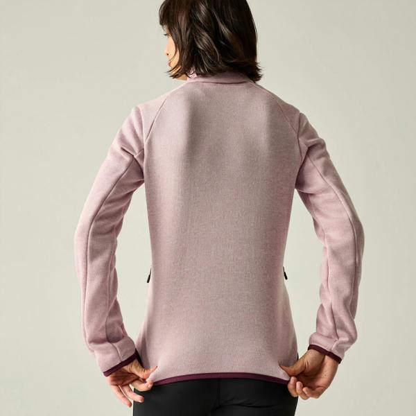 Regatta Womens Newhill Full Zip Fleece Jacket - Pink Haze/Fig - Pink Haze/Fig - 70% Polyester/30% Recycled Polyester