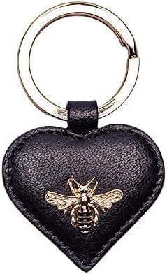 Mala Leather Leather Bumble Bee Keyring With Gift Dustbag