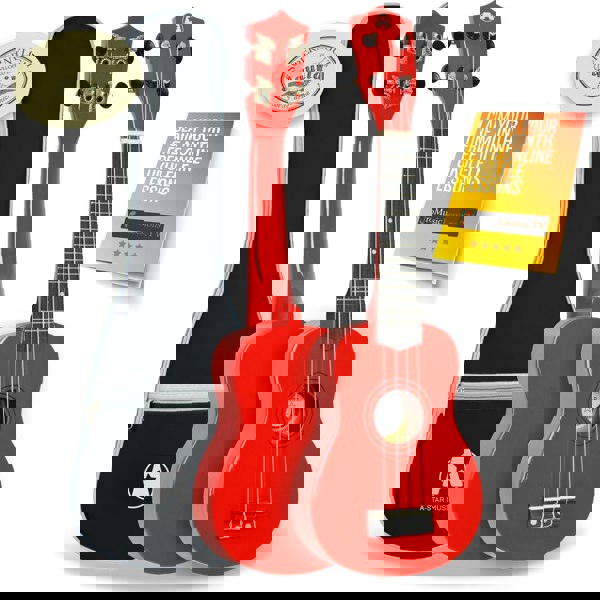A-Star Soprano Ukulele With Bag Ukuleles#Colour_Red