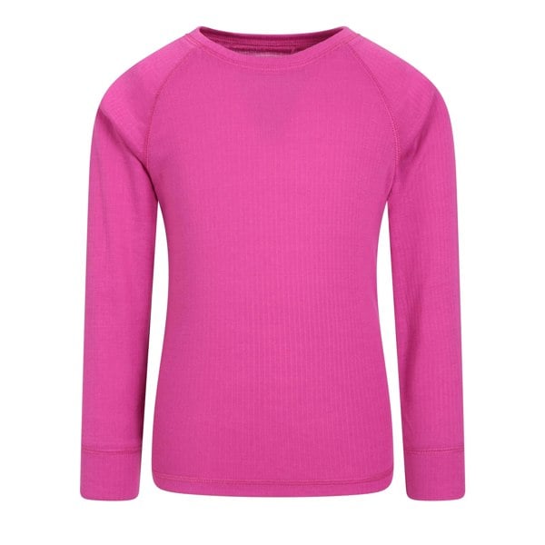 Mountain Warehouse Childrens/Kids Talus Round Neck Base Layer Top - Pink