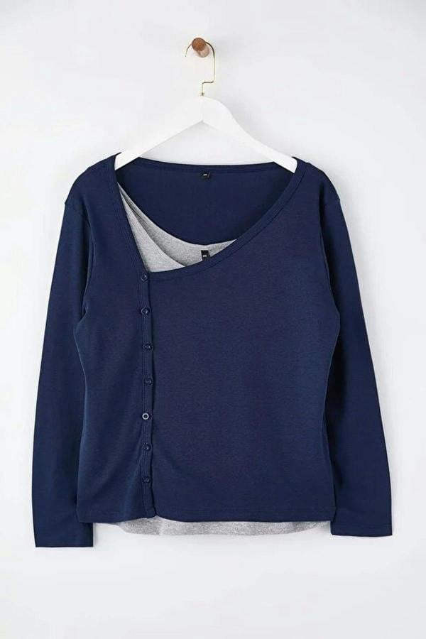 WOVCOR Lycra Cotton Supreme Knit Plus Size Blouse