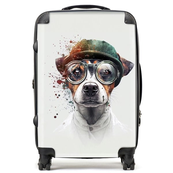 Warren Reed Jack Russell Terrier Dog Splashart Suitcase