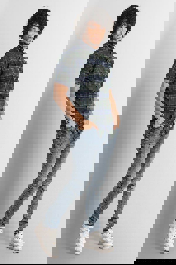 ENORSIA Mens Short Sleeve Shirt With Rib Collar