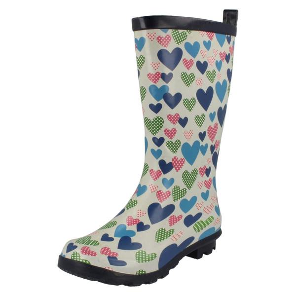 Spot On Girls Spot On Heart Print Boot
