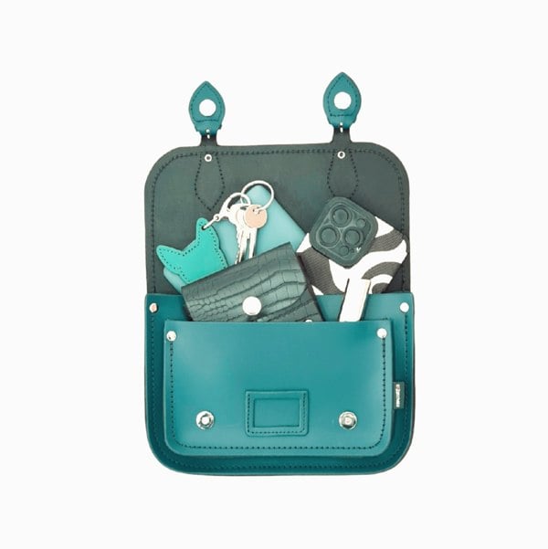 Zatchels Leather Midi Satchel - Teal