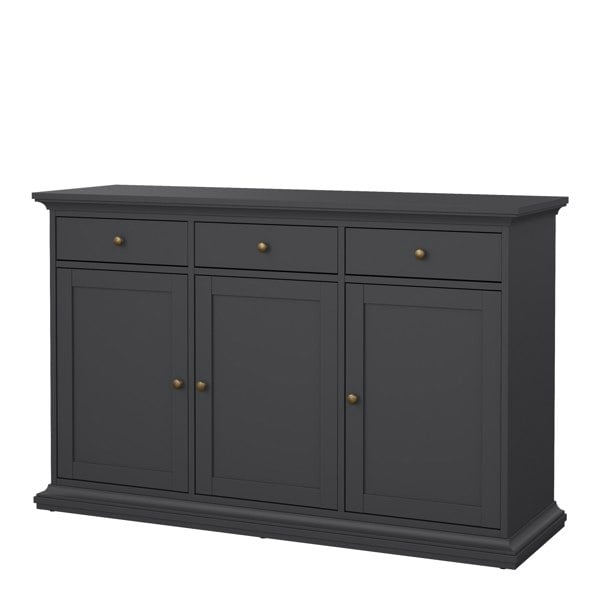 Furniture To Go Paris Sideboard with 3 doors and 3 drawers in Matt Grey